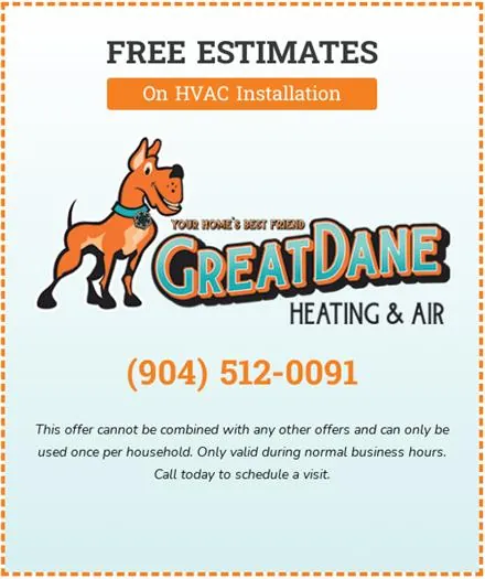 Free estimates on HVAC installation coupon