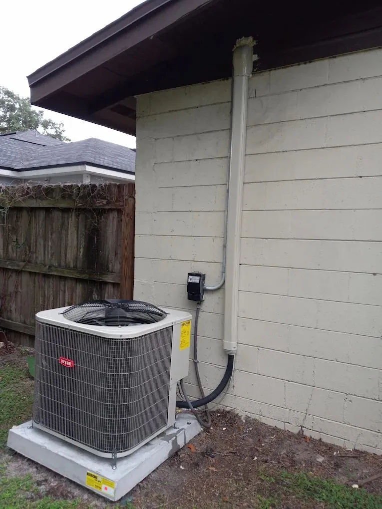 Bryant condenser on a fresh pad
