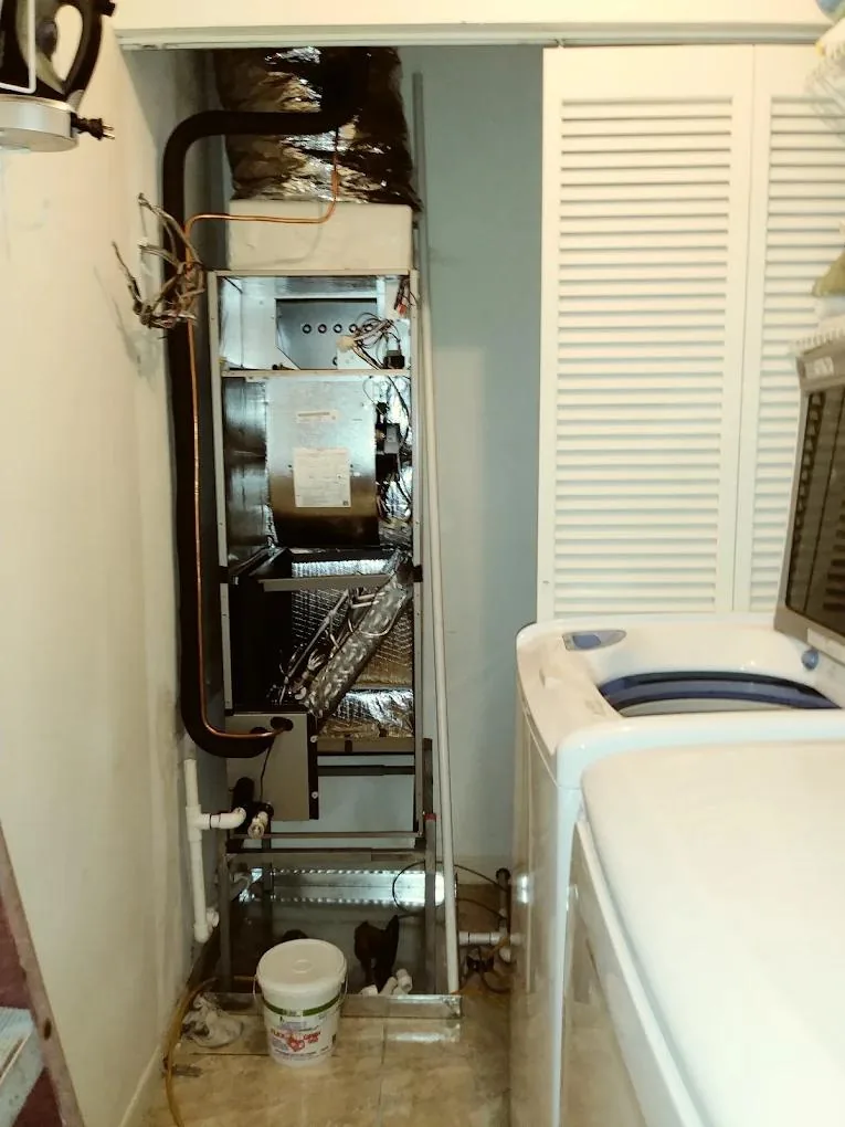 New air handler, tucked in clean